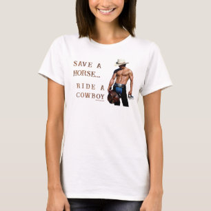 Camiseta Chapéu de cowboy de palha salva SlipperyJoe's cava