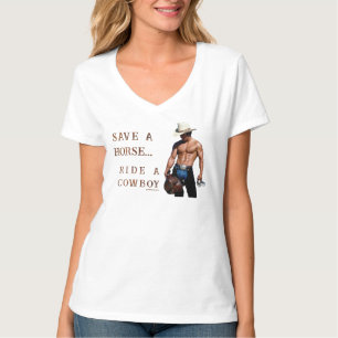 Camiseta Chapéu de cowboy de palha salva SlipperyJoe's cava