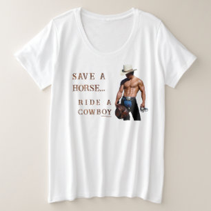 Camiseta Chapéu de cowboy de palha salva SlipperyJoe's cava