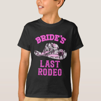 Camiseta Chapéu de cowgirl do último rodeio da noiva mascul
