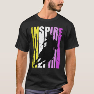 Camiseta Chapéu de Cowgirl Feroz de Corrida de Barril Ocide