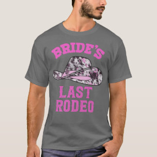 Camiseta Chapéu de Cowgirl Último Rodeio da Noiva Festa de