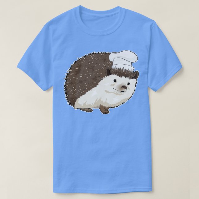 Camiseta Chapéu de cozinheiro de Hedgehog (Frente do Design)