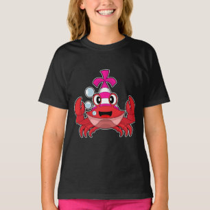 Camiseta chapéu de festa de aniversário de caranguejo