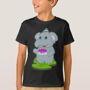 Camiseta Chapéu de Festa de aniversário elefante