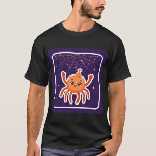 Camiseta Chapéu de Festa de Aranha Halloween
