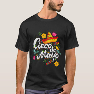 Camiseta Chapéu de Festas Mexicanas Cinco De Mayo 