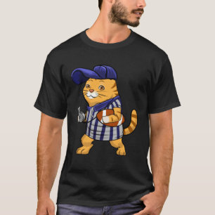 Camiseta Chapéu de Futebol Árbitro de Gato Ama Animal Homem