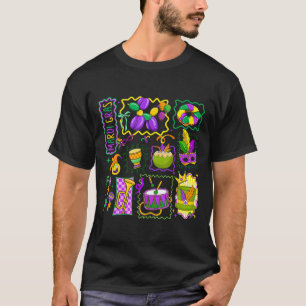 Camiseta Chapéu de Jester Carnaval Preppy Mardi Gras Máscar