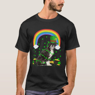 Camiseta Chapéu de Leprechaun Irlandês Boston Terrier Dia d