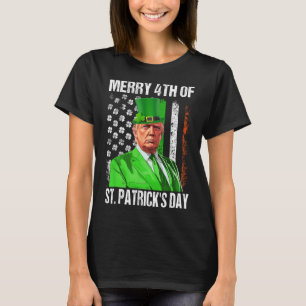 Camiseta Chapéu de Leprechaun Trump Engraçado Alegre 4 de S