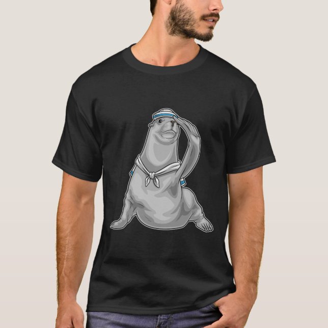 Camiseta Chapéu de Marinheiro de Seal (Frente)