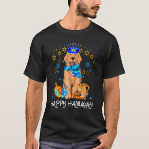 Camiseta Chapéu de Menorá de Cachorro Retriever Dourado Jud