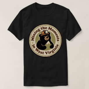 Camiseta Chapéu de Mineiro Urso Vintage da Virgínia Ocident