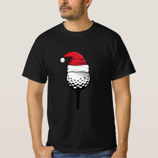 Camiseta Chapéu de natal de bola de golfe