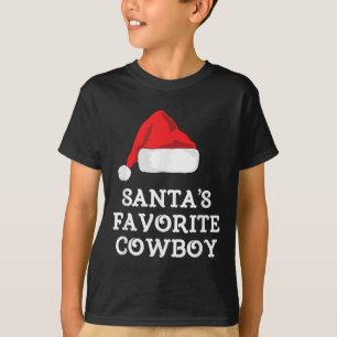 Camiseta Chapéu de Natal de Cowboy Favorito do Papai Noel N