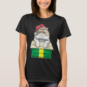 Camiseta Chapéu de Natal de gato persa
