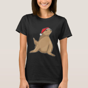 Camiseta Chapéu de Natal de Seal