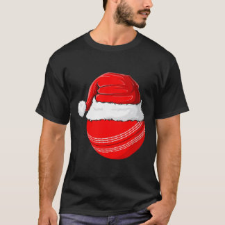 Camiseta Chapéu de Natal do Papai Noel Críquete