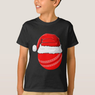 Camiseta Chapéu de Natal do Papai Noel Críquete