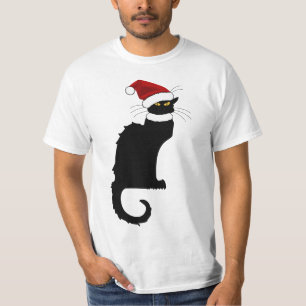Camiseta Chapéu de Natal Le Chat Noir de Natal