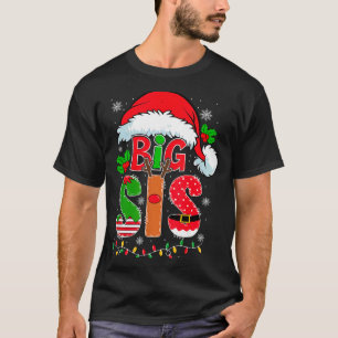 Camiseta Chapéu de Papai Noel da Irmã Mais Velha Nova Anúnc