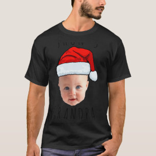 Camiseta Chapéu de Papai Noel de Bebê Foto de Natal