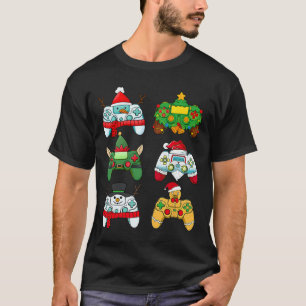 Camiseta Chapéu de Papai Noel de Controle de Videogame Game