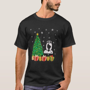 Camiseta Chapéu de Papai Noel de Iluminação da Árvore de Na