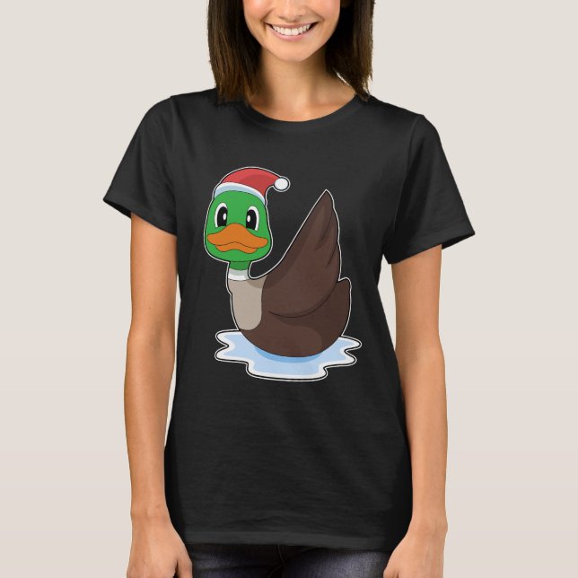 Camiseta Chapéu de Papai Noel de Natal (Frente)