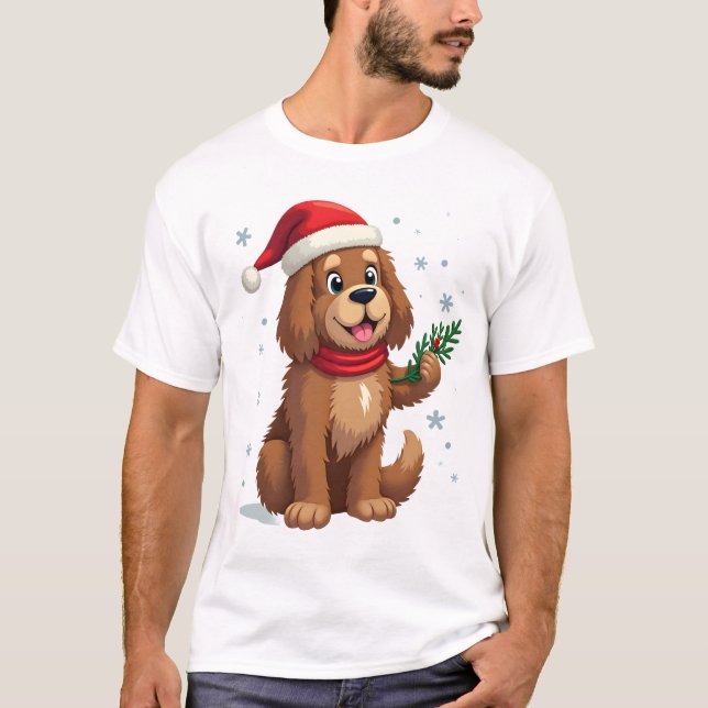 Camiseta Chapéu de Papai Noel de Terra Nova (Frente)