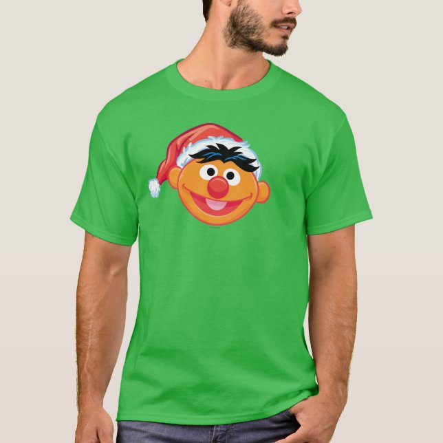 Camiseta Chapéu de Papai Noel Ernie (Frente)