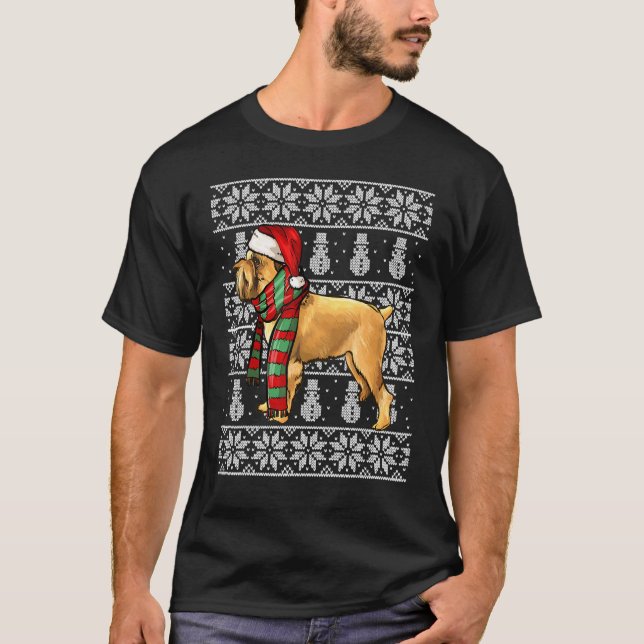 Camiseta Chapéu de Papai Noel Xmas Brussels Griffon Natal F (Frente)