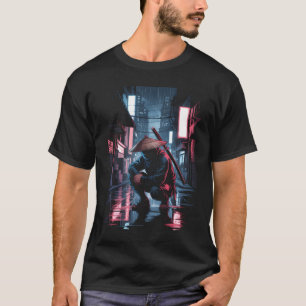 Camiseta Chapéu de Ronin Samurai Japonês Arte Ukiyo-E Japão