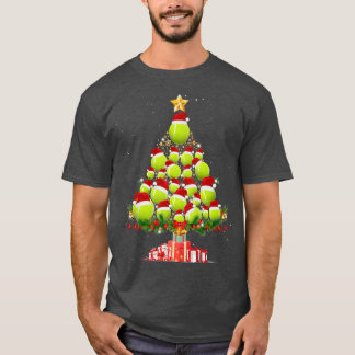 Camiseta Chapéu de Ténis Papai Noel Jogador Árvore de Natal