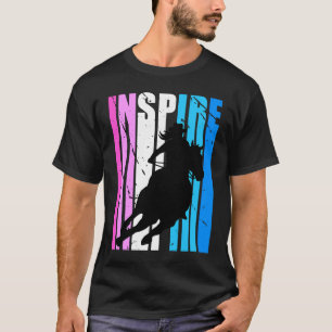 Camiseta Chapéu de Vaqueira Inspirar Tema de Rodeio Ocident