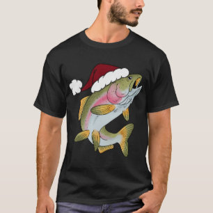 Camiseta Chapéu do Fishmas — Arte de Férias do Truta Papai