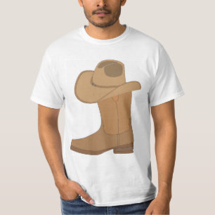 Camiseta Chapéu e Boot de Cowboy