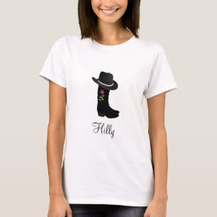 Camiseta Chapéu e Botas Country