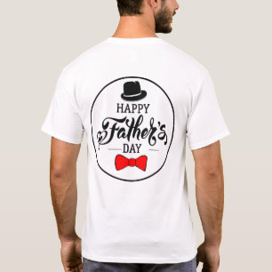 Camiseta Chapéu e laço felizes do dia dos pais