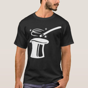 Camiseta Chapéu e palito de cima mágico