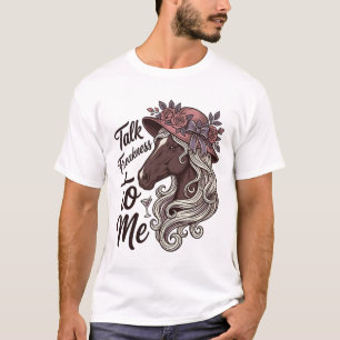 Camiseta Chapéu Floral de Corrida de Cavalos Vintage Freakn