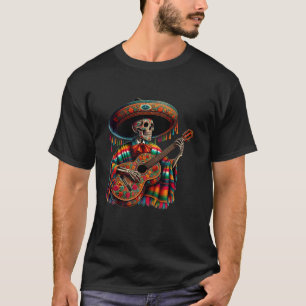 Camiseta Chapéu Mexicano Esqueleto Cinco De Maio Festa Arco