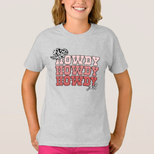 Camiseta Chapéu ocidental da Cowgirl Howdy Y'all rodeo