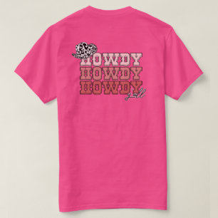 Camiseta Chapéu ocidental personalizado da Cowgirl Howdy Y'