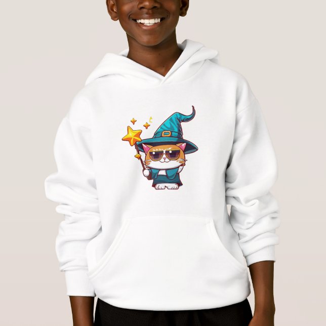 Camiseta Chapéus de Bruxas de Halloween Segurando Estrelas  (Frente)