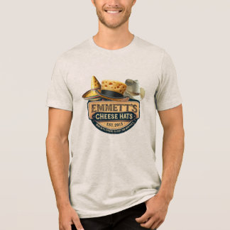 Camiseta Chapéus de Queijo do Emmett (Logotipo Falso)