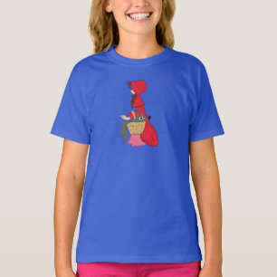 Camiseta Chapeuzinho Vermelho com Lobo na Cesta