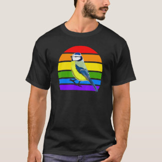 Camiseta Chapim-azul Ave Arco-íris Observador de Pássaros P