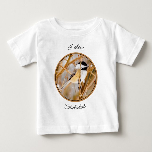 Camiseta Chapim-de-cabeça-preta - Fotografia Original (Frente)
